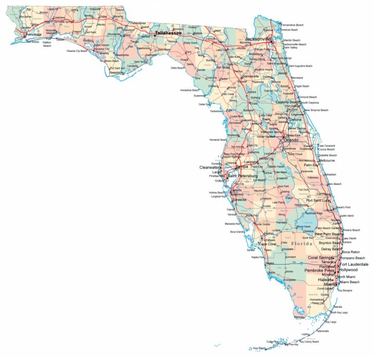 Large Map Of Florida