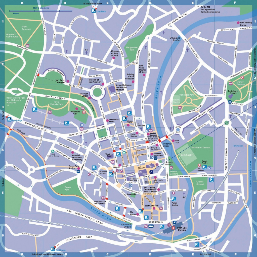 Large Bath Maps For Free Download And Print | High-Resolution And - Bristol City Centre Map Printable