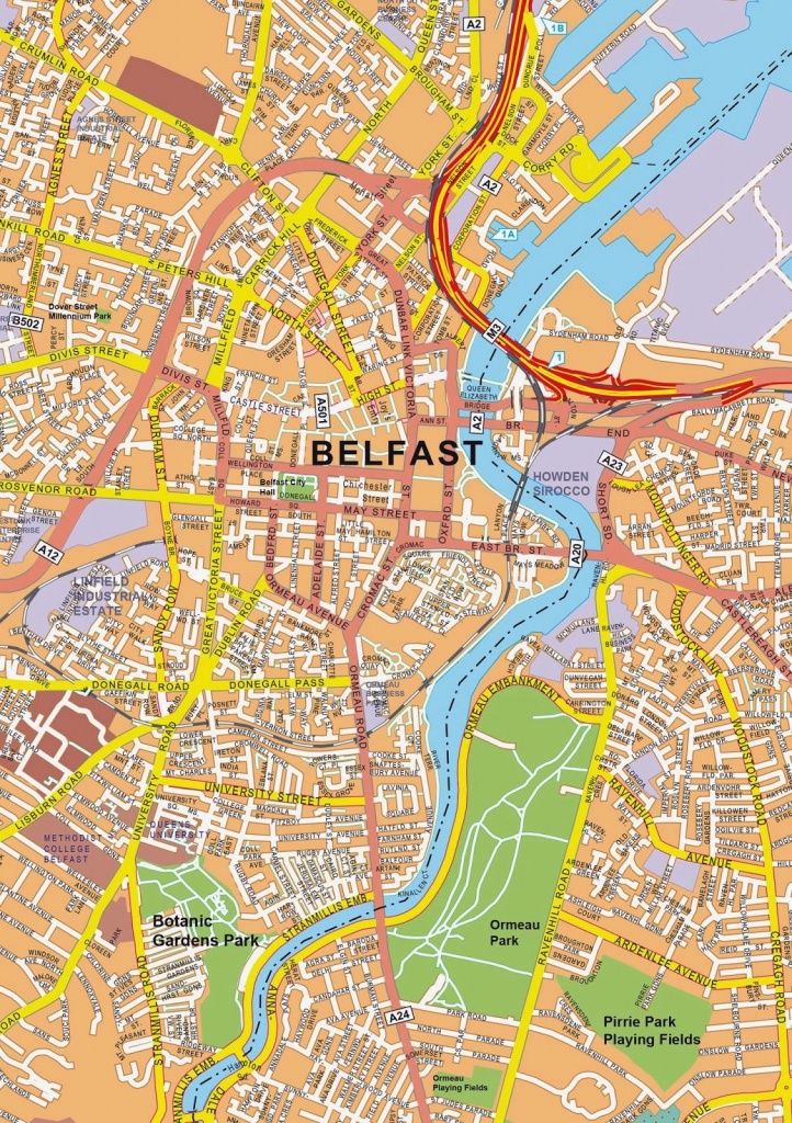 Large Belfast Maps For Free Download And Print | High-Resolution And - Belfast City Map Printable