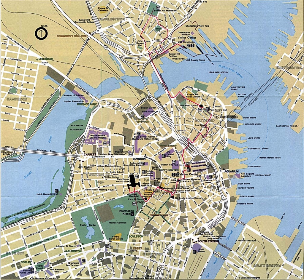 Large Boston Maps For Free Download And Print | High-Resolution And - Boston Tourist Map Printable