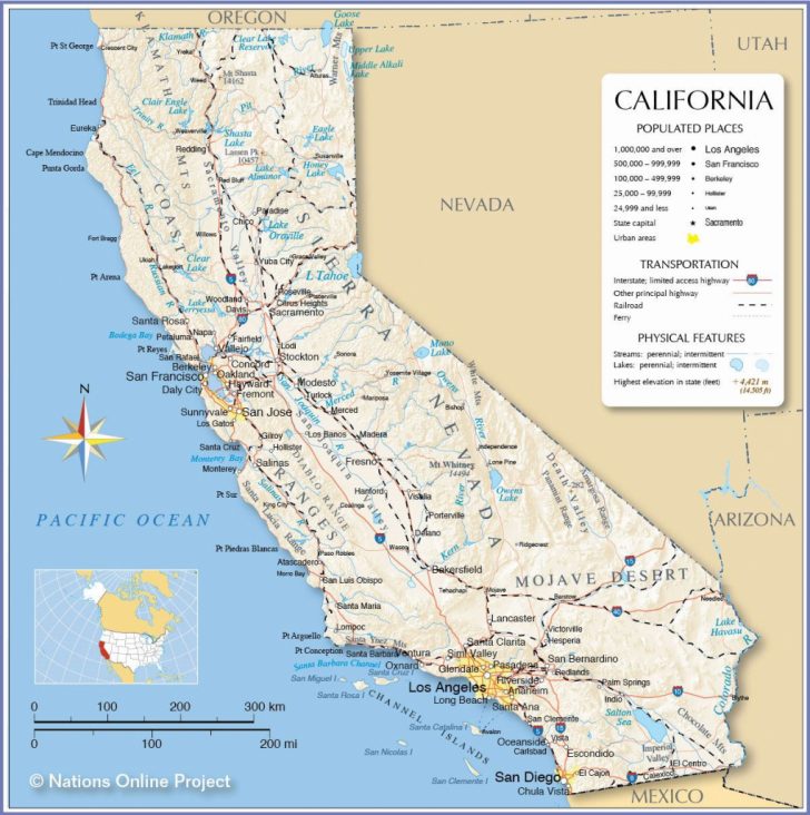 California Road Atlas Map