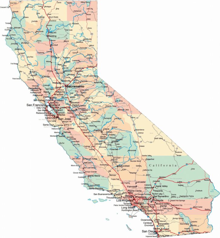 Printable Map Of California Coast