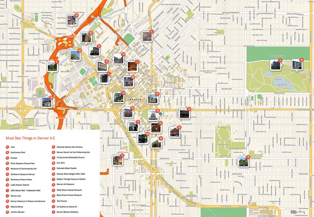 Large Denver Maps For Free Download And Print | High-Resolution And - Denver City Map Printable
