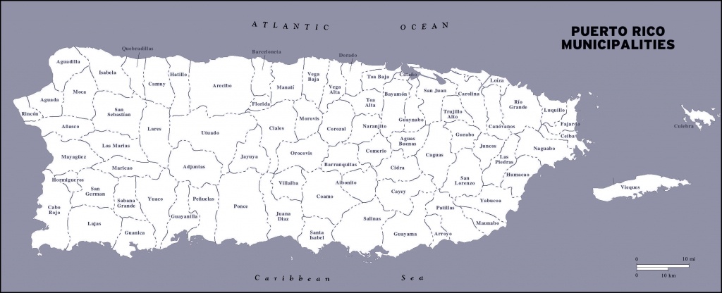 Large Detailed Administrative Map Of Puerto Rico. Puerto Rico Large - Printable Map Of Puerto Rico