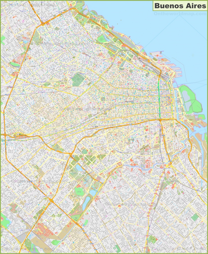 Large Detailed Map Of Buenos Aires - Florida Street Buenos Aires Map