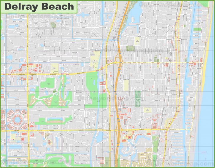 Large Detailed Map Of Delray Beach - Del Ray Florida Map | Printable Maps