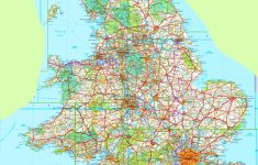 Large Detailed Map Of England - Printable Map Of England With Towns And Cities