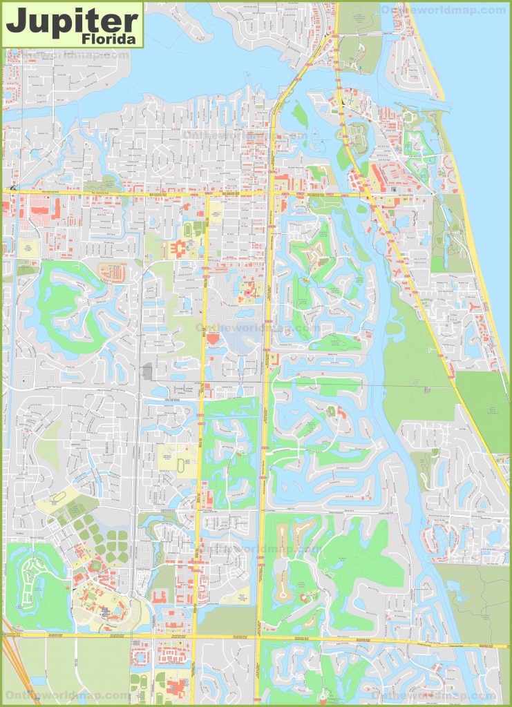 Large Detailed Map Of Jupiter - Jupiter Inlet Florida Map