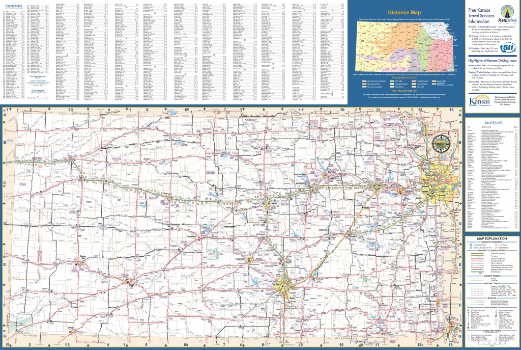 Large Detailed Map Of Kansas With Cities And Towns - Printable Map Of Kansas