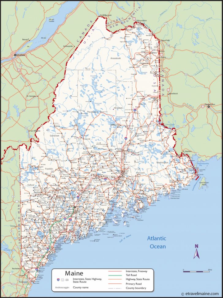Printable Map Of Maine Coast