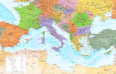Large Detailed Map Of Mediterranean Sea With Cities - Mediterranean Map Printable