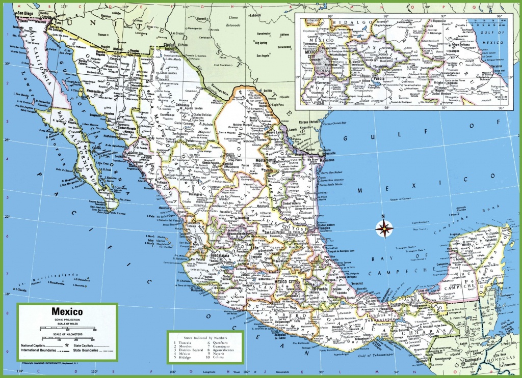 Large Detailed Map Of Mexico With Cities And Towns - Map Of Southern California And Northern Mexico
