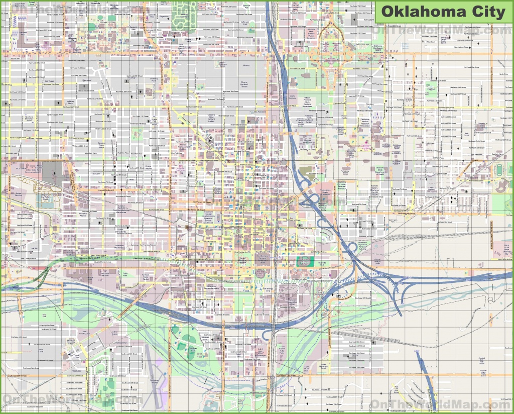 Large Detailed Map Of Oklahoma City - Printable City Street Maps