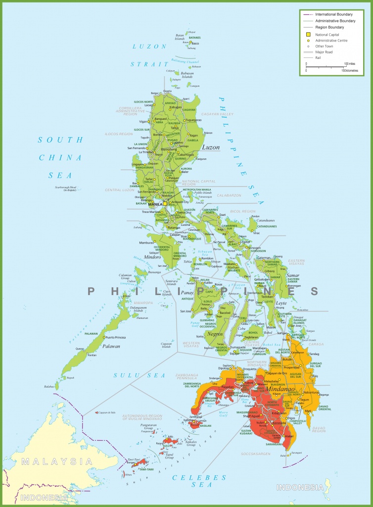 Large Detailed Map Of Philippines - Printable Map Of The Philippines