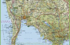 Large Detailed Map Of Thailand With Cities And Towns - Printable Map Of Thailand