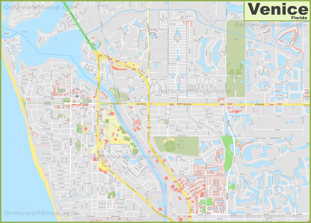 Large Detailed Map Of Venice (Florida) - Florida Street Map