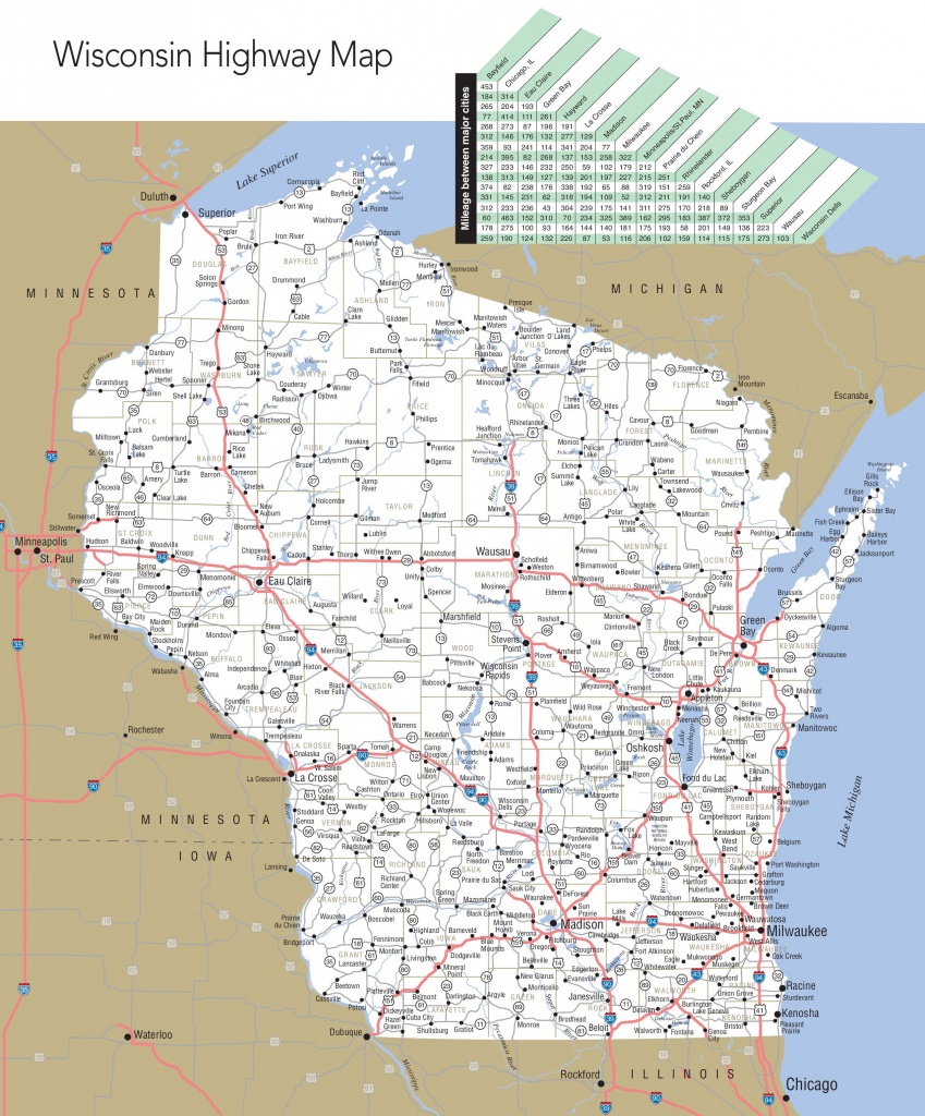 Large Detailed Map Of Wisconsin With Cities And Towns - Map Of Wisconsin Counties Printable