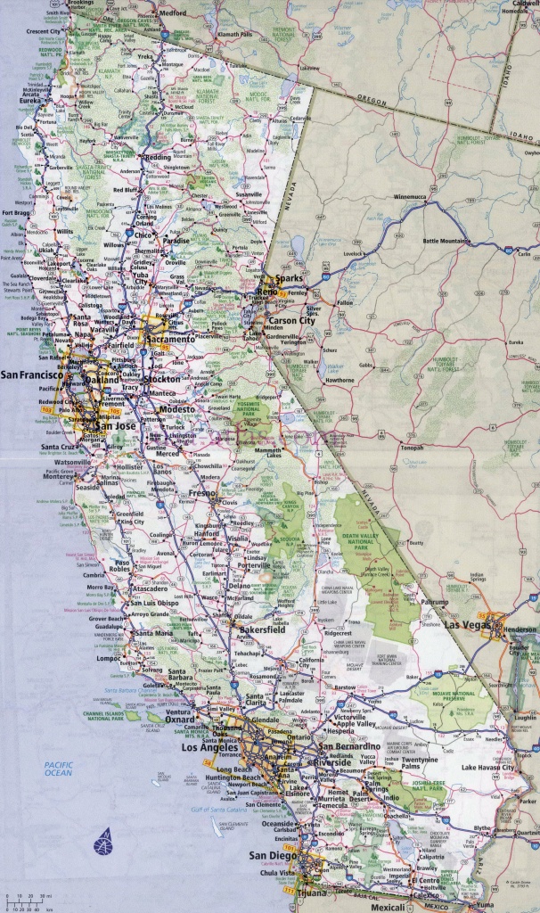 Large Detailed Road And Highways Map Of California State With All - California Road Conditions Map
