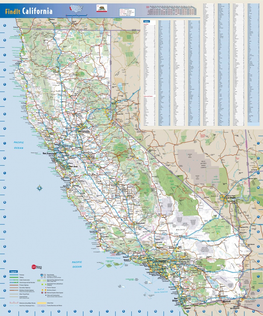 Large Detailed Road Map Of California State. California State Large - California Road Conditions Map