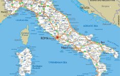 Large Detailed Road Map Of Italy With All Cities And Airports - Large Map Of Italy Printable