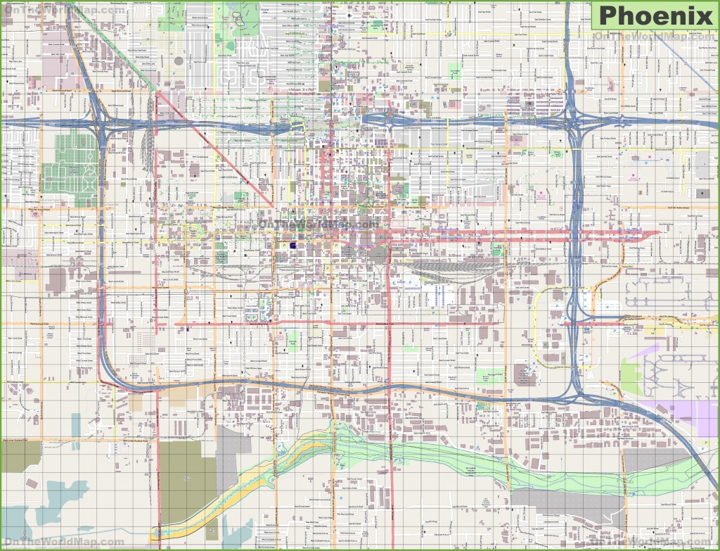 Large Detailed Street Map Of Phoenix - Printable Map Of Phoenix