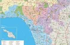 Large Detailed Tourist Map Of Los Angeles - Los Angeles Freeway Map Printable