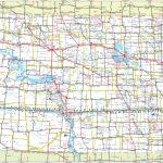 Large Detailed Tourist Map Of North Dakota With Cities And Towns   Printable Map Of North Dakota