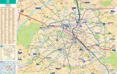Large Detailed Tourist Map Of Paris With Metro - Printable Tourist Map Of Paris France