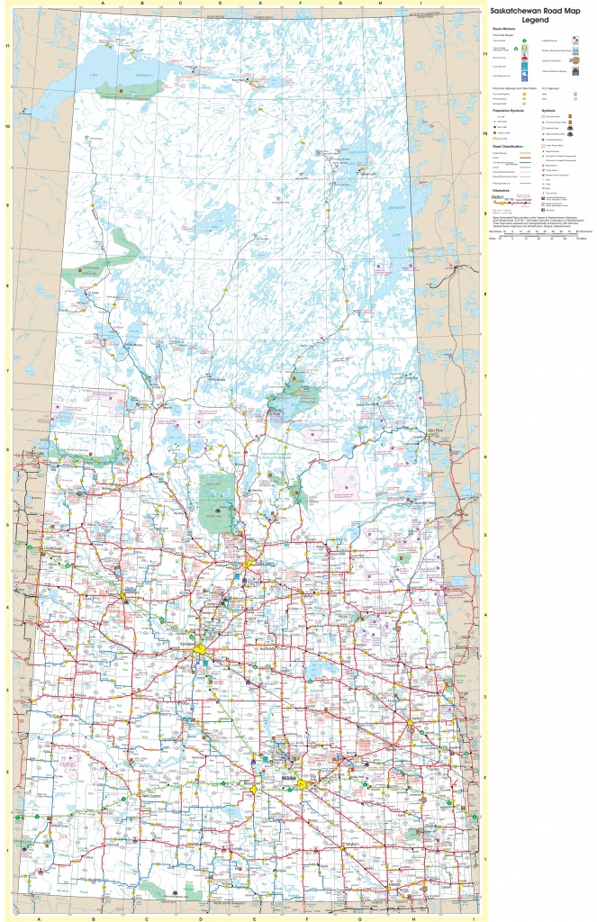 Large Detailed Tourist Map Of Saskatchewan With Cities And Towns - Printable Map Of Saskatchewan