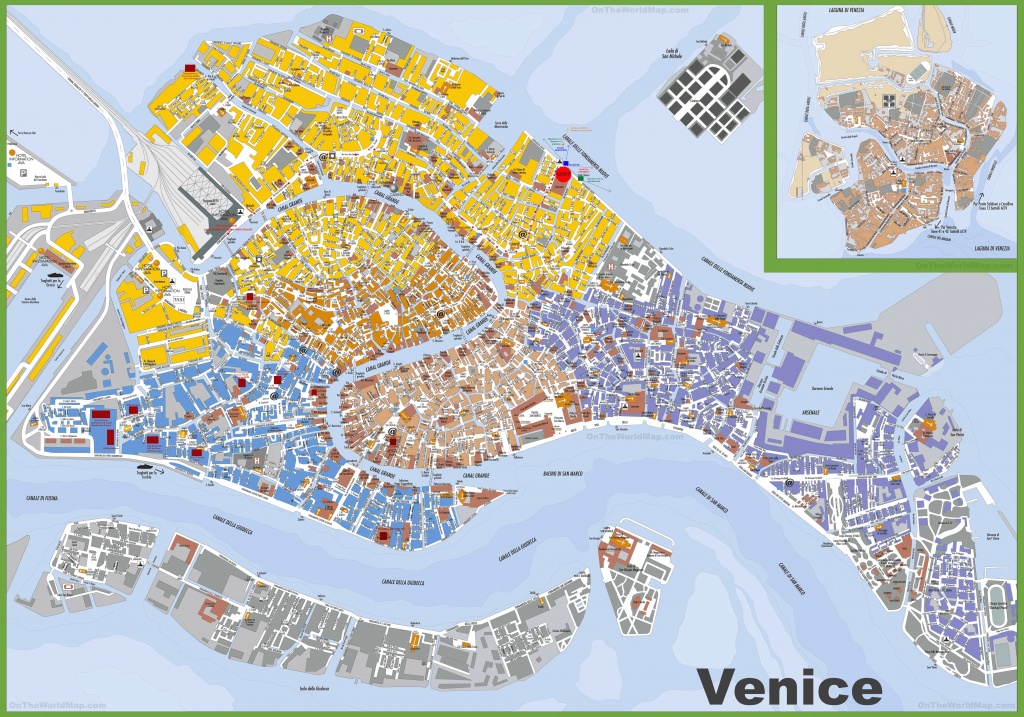 Large Detailed Tourist Map Of Venice - Venice Street Map Printable