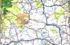 Large Detailed Tourist Map Of Wyoming With Cities And Towns - Printable Road Map Of Wyoming