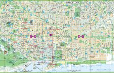 Large Detailed Tourist Street Map Of Barcelona - Barcelona Street Map Printable