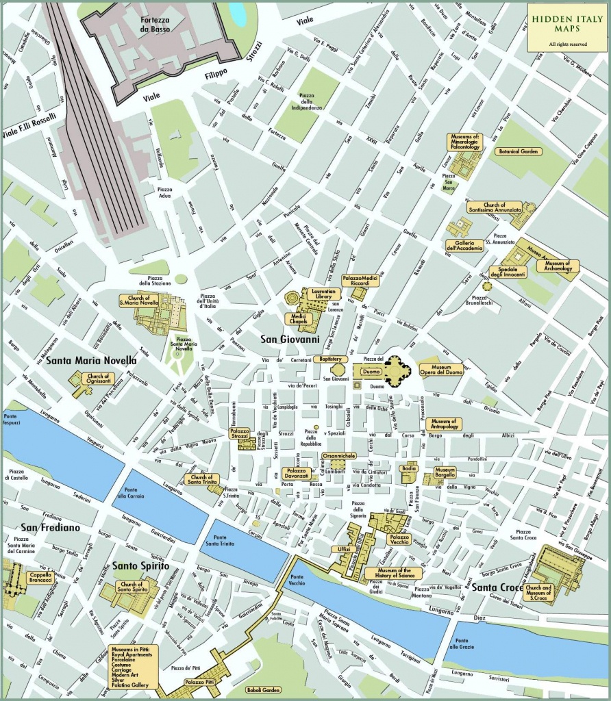 Large Florence Maps For Free Download And Print | High-Resolution - Florence City Map Printable