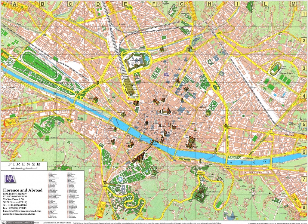 Large Florence Maps For Free Download And Print | High-Resolution - Printable Walking Map Of Florence