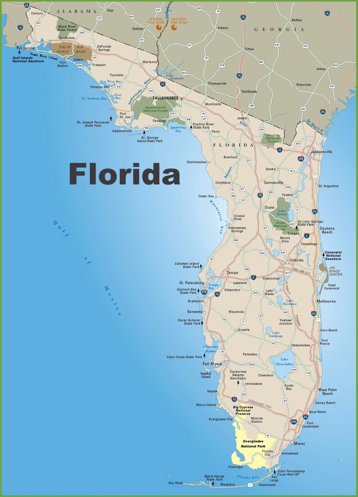 Large Florida Maps For Free Download And Print | High-Resolution And - Map Of Florida Coast Beaches