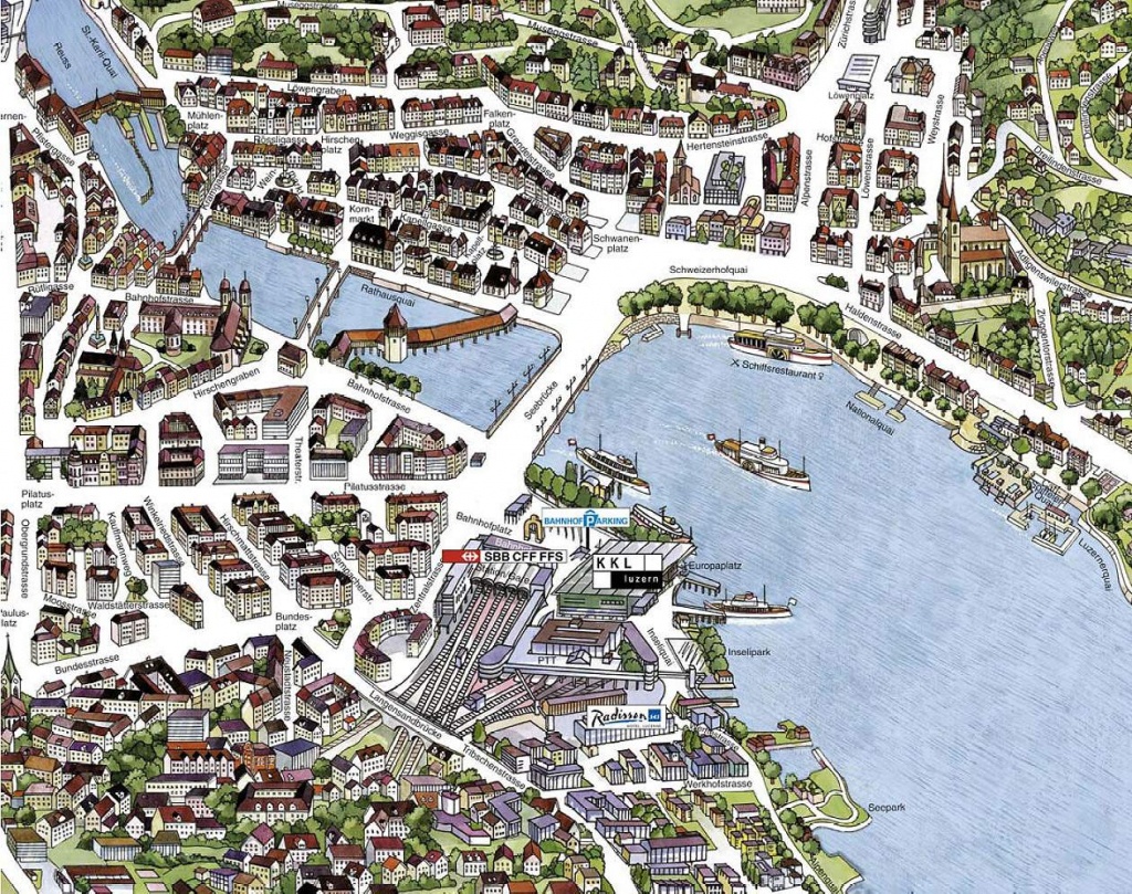 Large Luzern Maps For Free Download And Print | High-Resolution And - Printable Tourist Map Of Lucerne