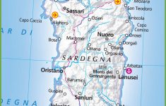 Large Map Of Sardinia - Printable Map Of Sardinia