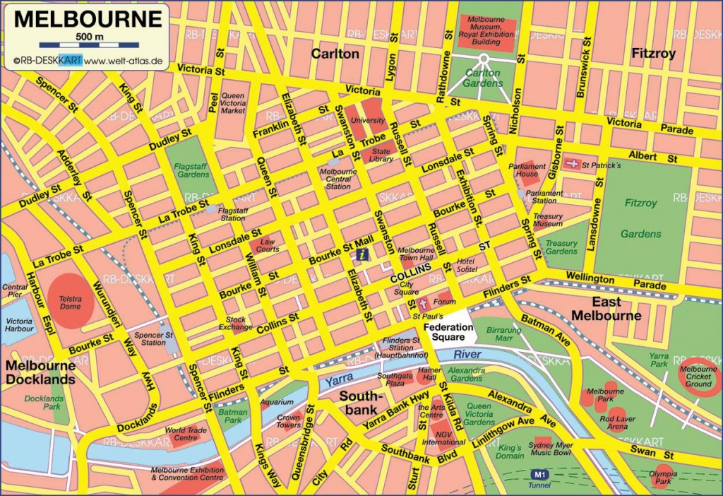 Large Melbourne Maps For Free Download And Print | High-Resolution - Melbourne Cbd Map Printable