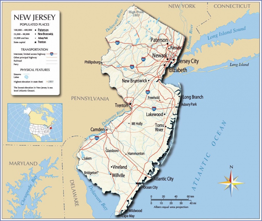 Large New Jersey State Maps For Free Download And Print | High - Printable Map Of New Jersey