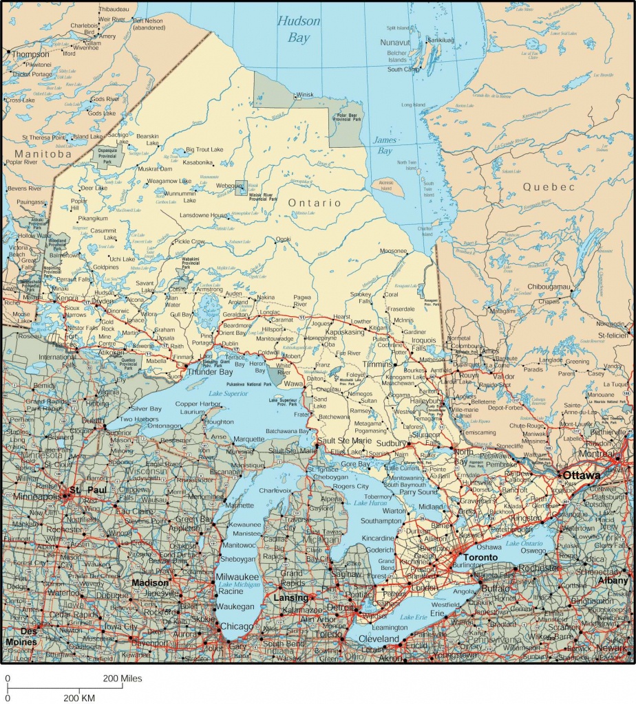 Large Ontario Town Maps For Free Download And Print | High - Printable Map Of Ontario