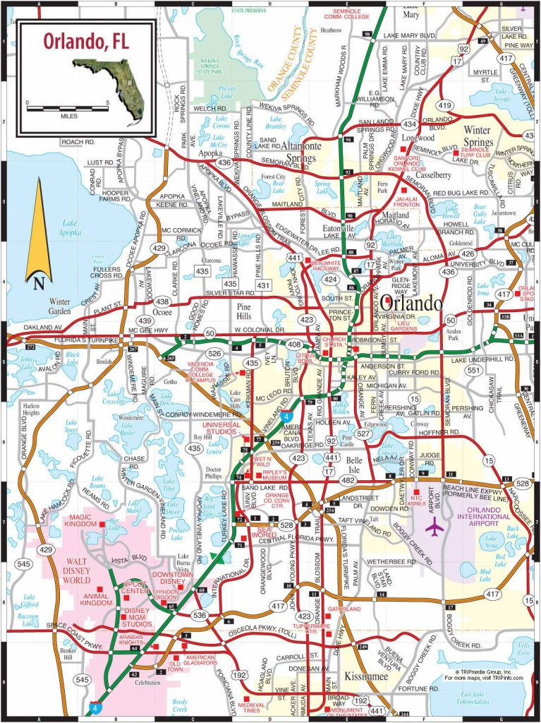 Large Orlando Maps For Free Download And Print | High-Resolution And - Detailed Map Of Orlando Florida