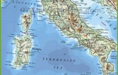 Large Physical Map Of Italy - Large Map Of Italy Printable