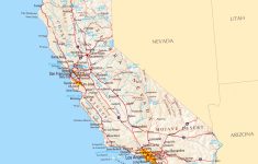 Large Road Map Of California Sate With Relief And Cities - California State Map With Cities