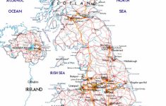 Large Road Map Of The United Kingdom Of Great Britain And Northern