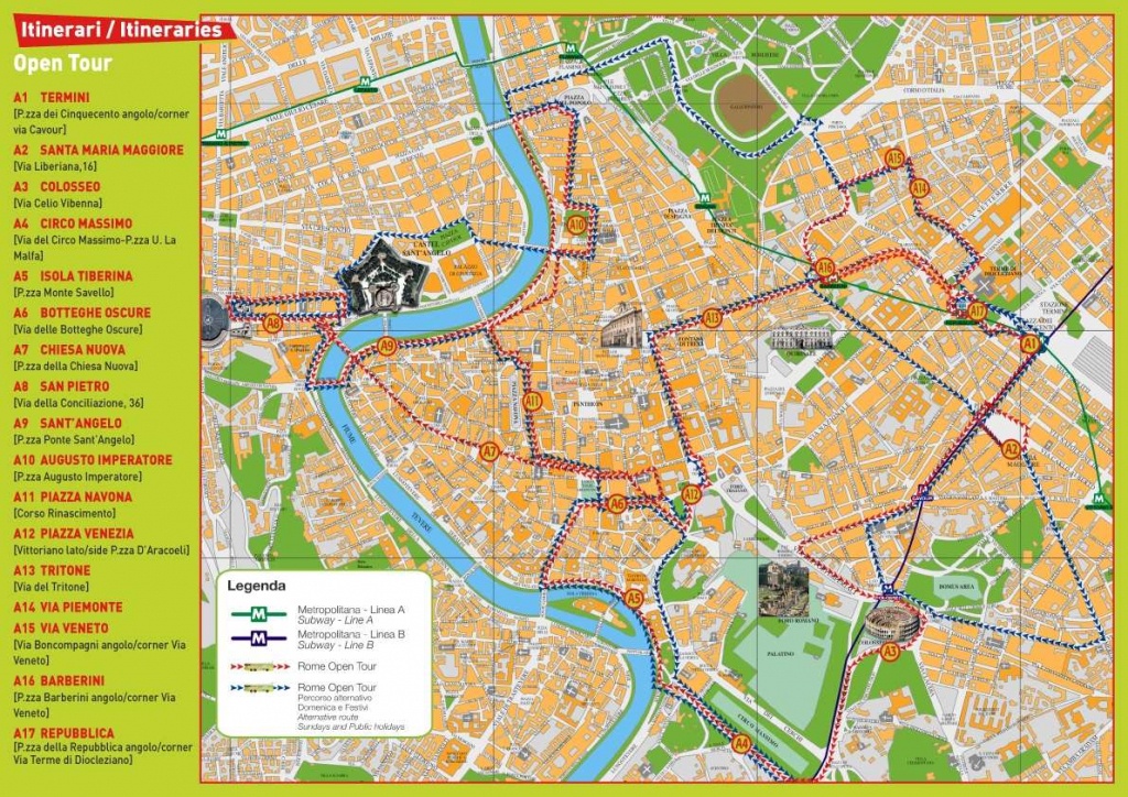 Large Rome Maps For Free Download And Print | High-Resolution And - Printable Map Of Rome City Centre