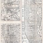 Large Scaled Printable Old Street Map Of Manhattan, New York City   Manhattan City Map Printable