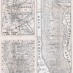 Large Scaled Printable Old Street Map Of Manhattan, New York City   Printable City Maps