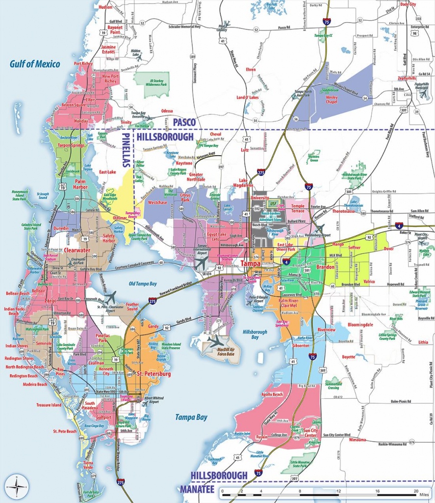 Large Tampa Maps For Free Download And Print | High-Resolution And - Street Map Of Tampa Florida