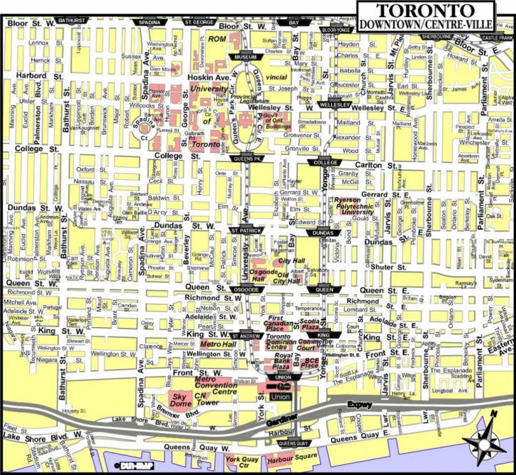 Printable Map Of Toronto