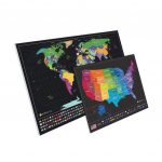 Largest Scratch Off World Map   Detailed Cartography And Country   Texas Scratch Off Map